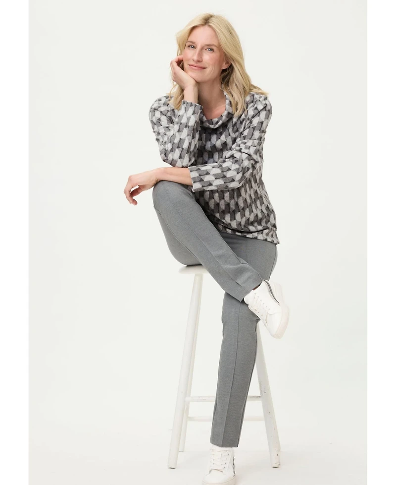 Olsen Women's Geo Jersey Top