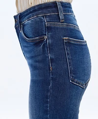 Bayeas Women's High-Rise Flare-Leg Distressed Jeans