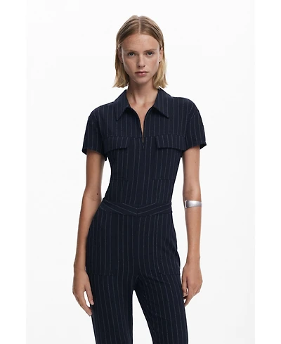 Desigual Women's Pinstripe jumpsuit