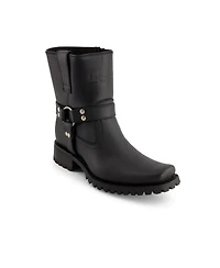 Forastero Men's Leather Biker Boots with zipper closure