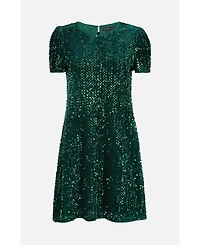 Yumi Women's Sequin Tunic Mini Dress