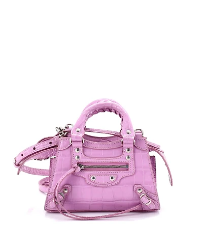 Pre-Owned Balenciaga Nano Neo Classic City Bag Embossed Leather