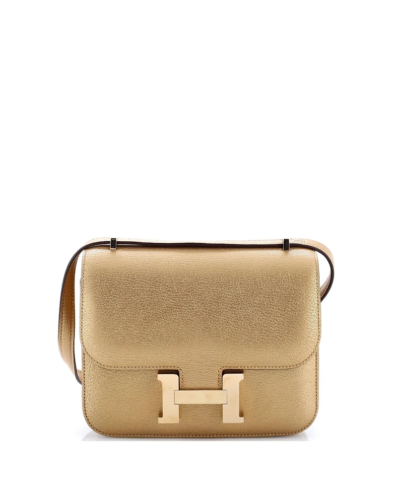 Pre-Owned Hermes 18 Constance Nm Bag Metallic Chevre Chamkilight