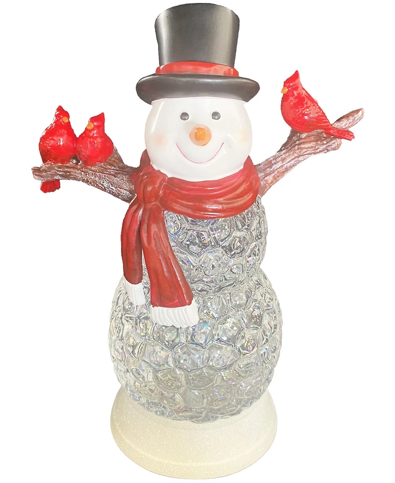 Santa's Workshop 10" Led Snowman and Cardinal
