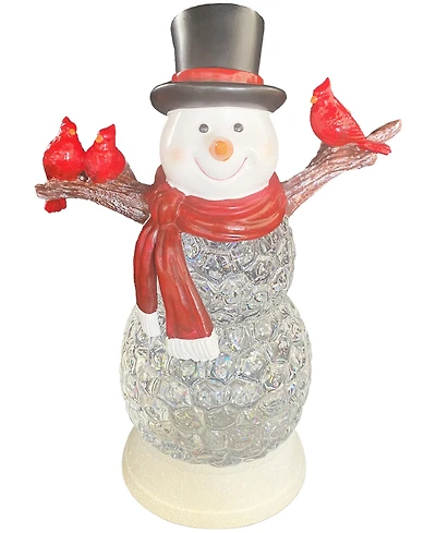 Santa's Workshop 10" Led Snowman and Cardinal