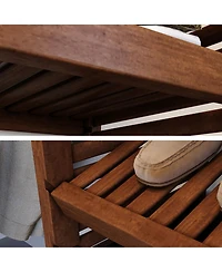 John Louis Home Solid Wood Reach-In Closet Organizer with 6 Shaker Style Drawers and Doors