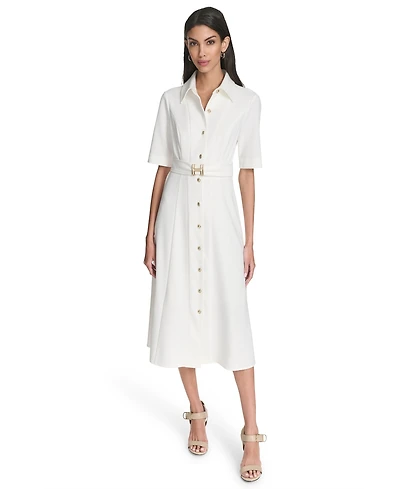 Halston Women's Collared Midi Dress