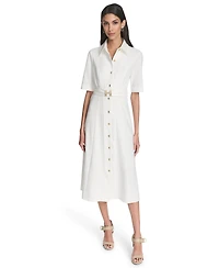 Halston Women's Collared Midi Dress