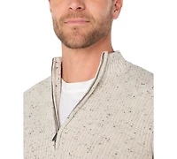 Liverpool Los Angeles Men's Donegal Rib 1/4-Zip Sweater