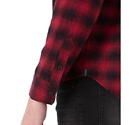 Liverpool Los Angeles Men's Button-Up Plaid Shirt
