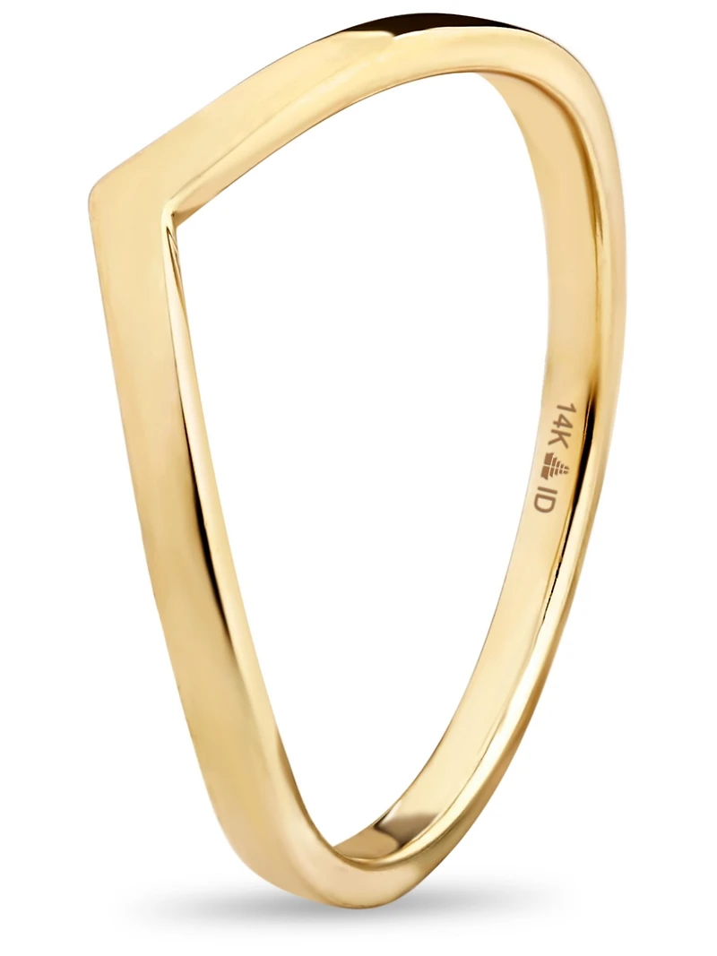 Devata Women's Wishbone Ring in 14K Gold