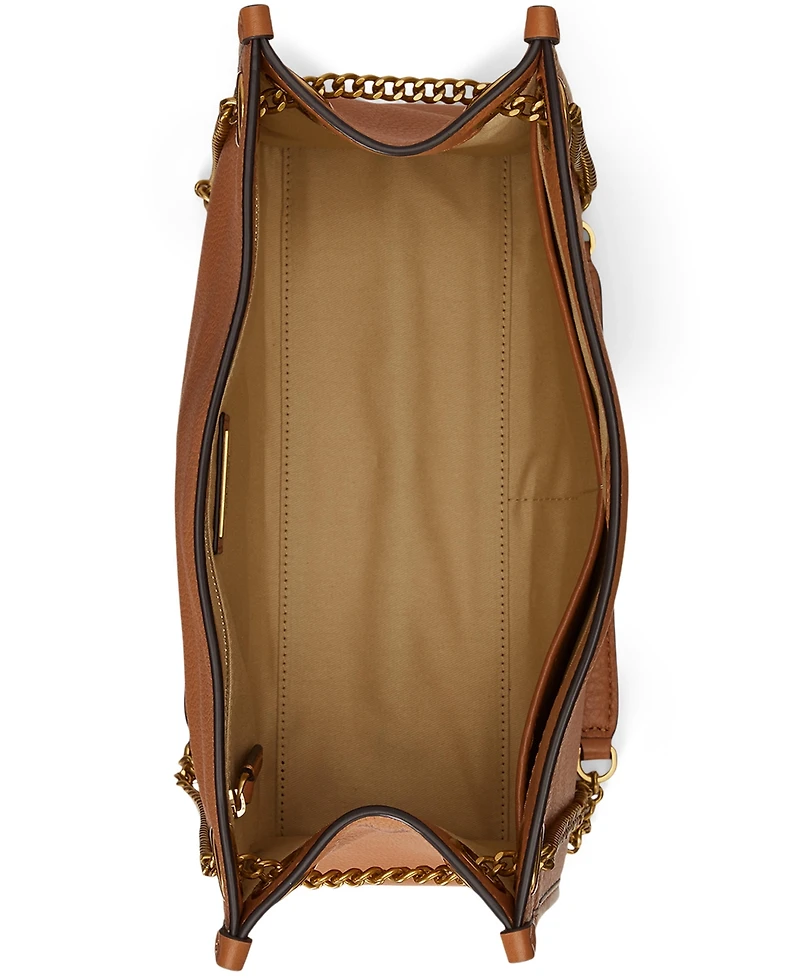 Lauren Ralph Bradley Small Pebbled Leather Tote Bag