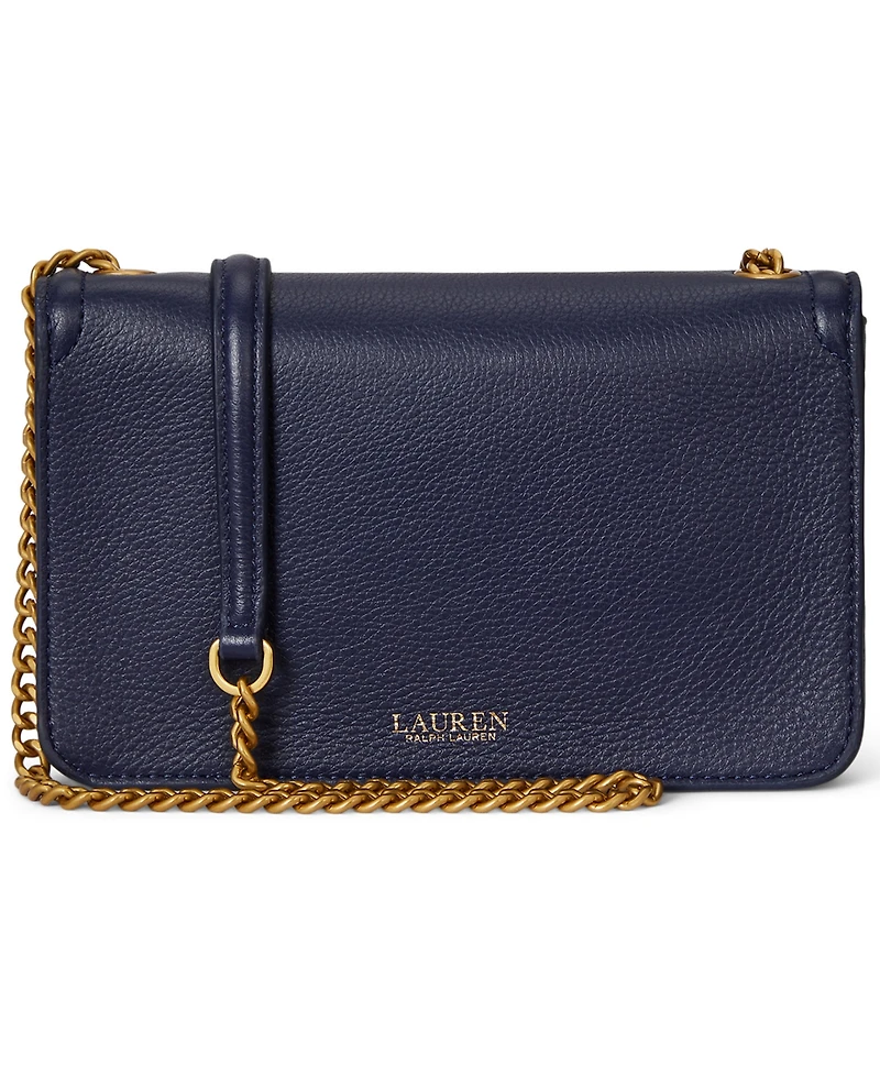 Lauren Ralph Lauren Bradley Small Pebbled Leather Crossbody Wallet