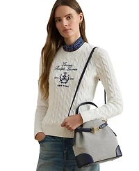 Lauren Ralph Canvas Small Blaike Bucket Bag