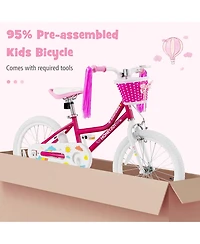 Gymax 18 Inch Kid's Bike Children's Bicycle w/ Removable Training Wheels Adjustable Seat