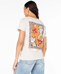 Roxy Women's Nouveau Hibiscus Boyfriend Crewneck Short-Sleeve T-Shirt