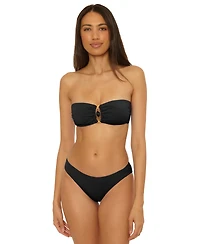Becca Women's Rock-Solid Gold Buckle Bandeau Top
