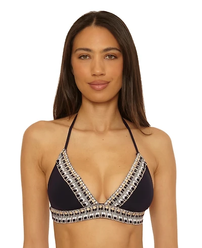 Becca Women's Fiesta Basket Weave Trim Hatler Top