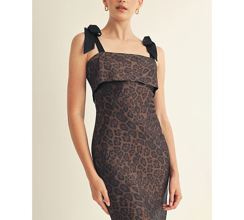 Arose Studio, Inc Women's Annelise Square Neck Tie Strap Midi Dress