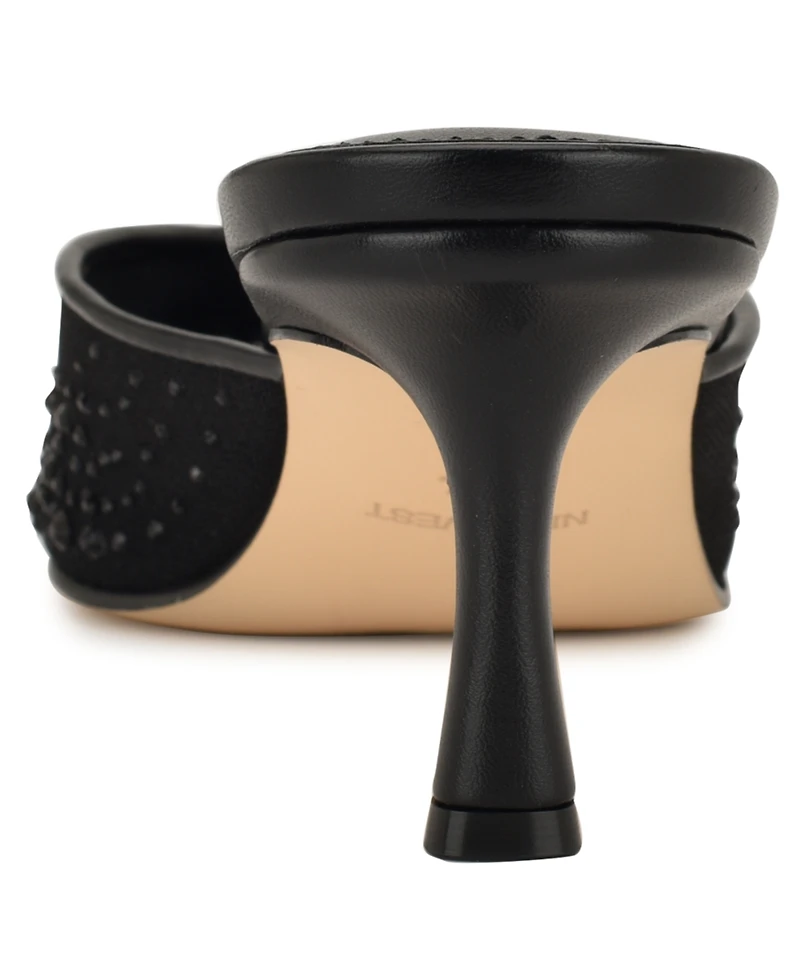 Nine West Women's Camenla Snip Toe Kitten Heel Mules