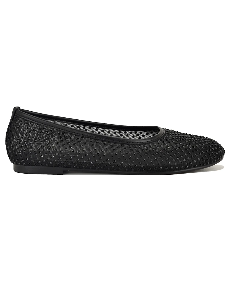 Nine West Women's Burnne Embellished Slip-On Ballet Flats