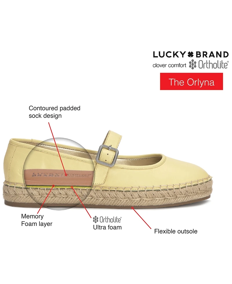 Lucky Brand Women's Orlyna Espadrille Mary Jane Flats