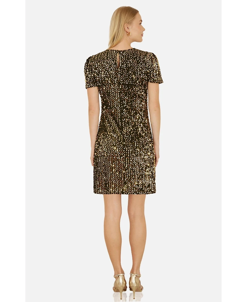 Yumi Women's Sequin Tunic Mini Dress