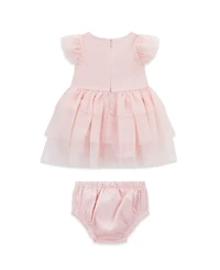 Guess Baby Girls Short-Sleeve Ponte Dress with Matching Diaper Cover