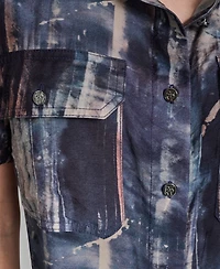 Dkny Women's Printed Camp Short Sleeve Shirt