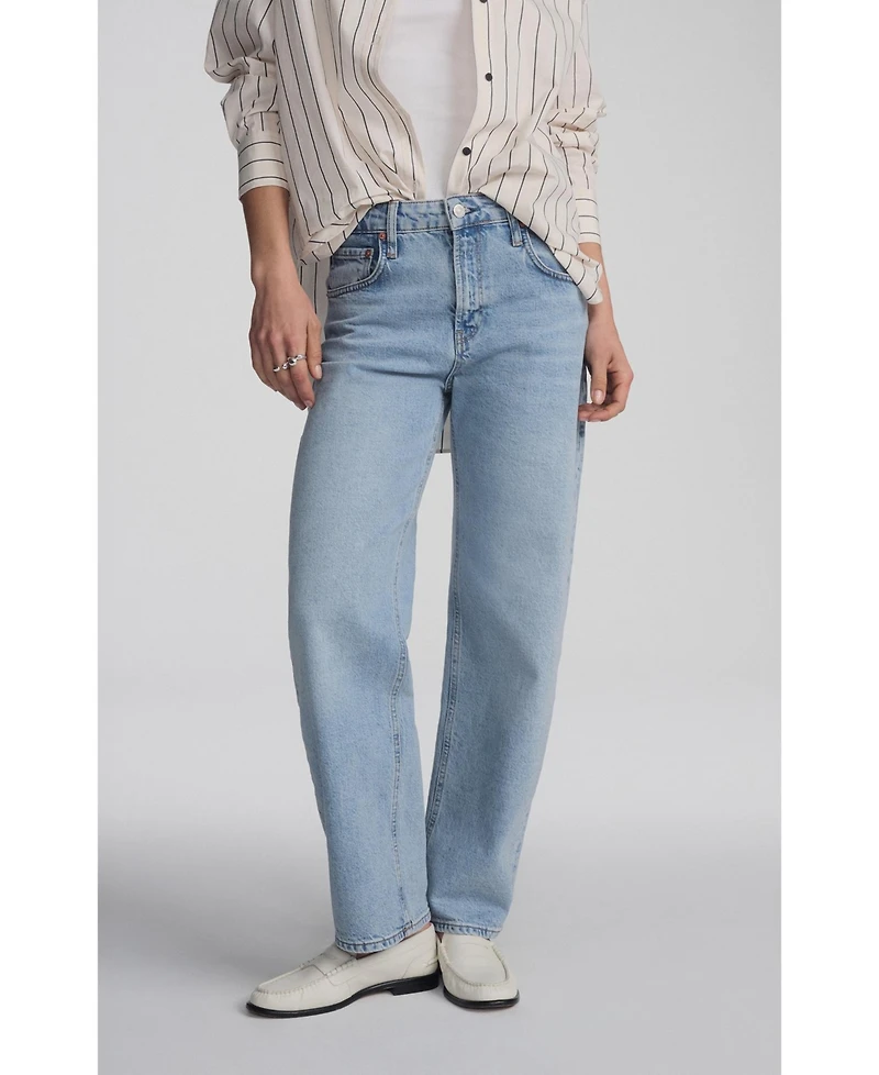 Mavi Jeans Women's Nica Baggy Light Brushed Classic Blue