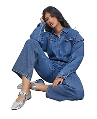 Warehouse Women's Tony Denim Jumpsuit