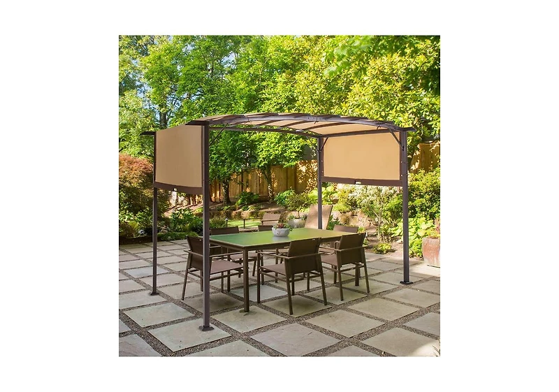 Aecojoy 9'x12' Outdoor Pergola Metal Patio Gazebos