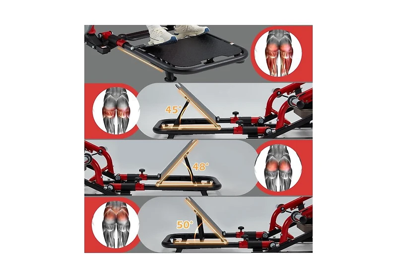 Aecojoy Hip Thrust Machine with Adjustable Footboard, 800LBS Plate-Loaded Glute Bridge Machine