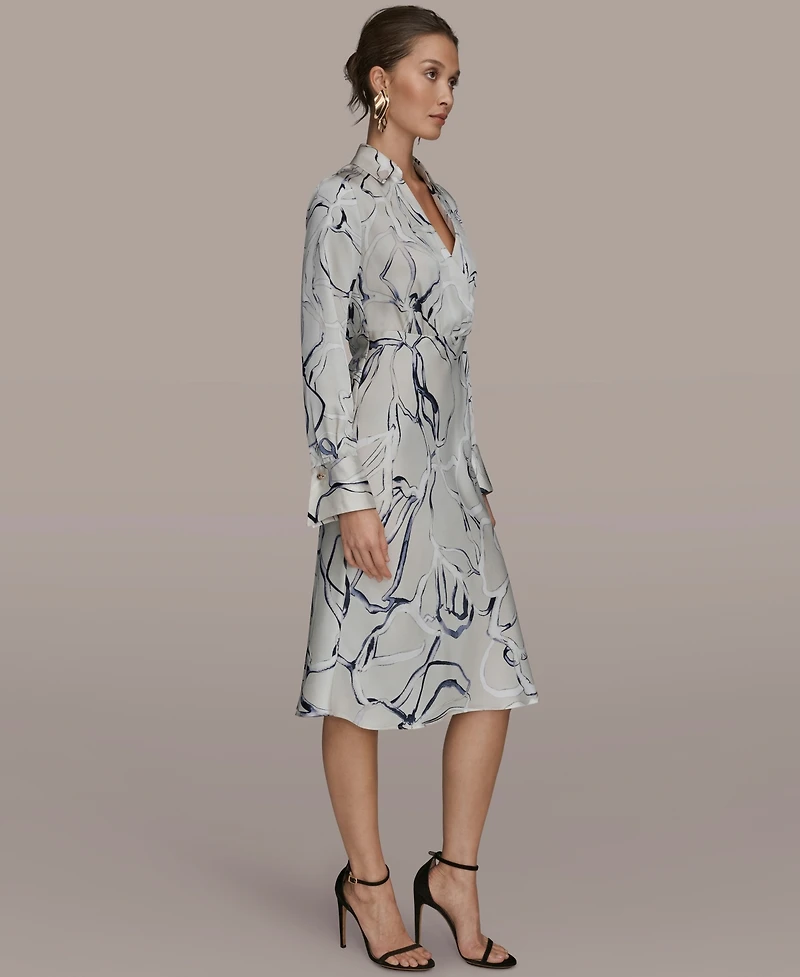 Donna Karan New York Women's Collared A-Line Dress