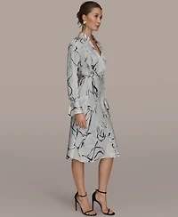 Donna Karan New York Women's Collared A-Line Dress