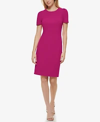 Calvin Klein Women's Short-Sleeve Scuba Sheath Dress