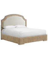 Furniture Basketweave Queen Upholstered Bed