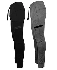 Blu Rock Men's Slim-Fit Tapered Tech Fleece Jogger Pants, 2-Pack