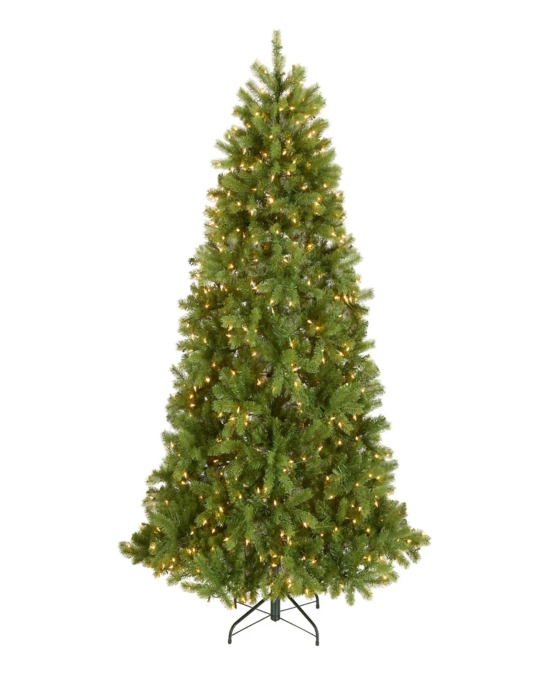 National Tree 6.5' "Feel Real" Downswept Douglas Fir Hinged Tree with 650 Clear Lights
