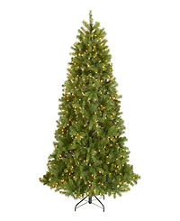 National Tree 6.5' "Feel Real" Downswept Douglas Fir Hinged Tree with 650 Clear Lights