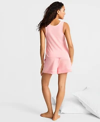 State of Day Women's Henley Tank & Shorts Pajama Set, Macy's Exclusive