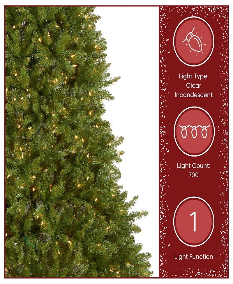 National Tree Company 7' Dunhill Fir Hinged Tree with 700 Clear Lights