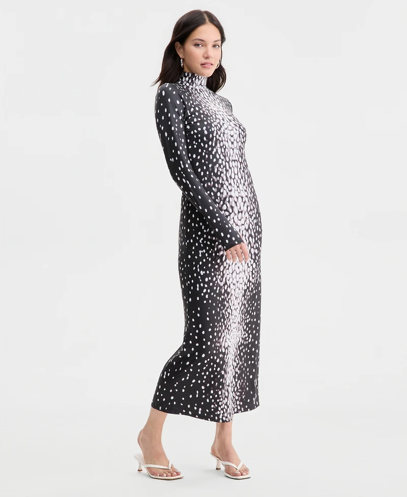 Bar Iii Women's Fawn-Print Maxi Dress, Macy's Exclusive