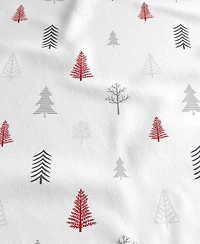 Linery & Co. 100% Turkish Cotton Winter Flannel Sheet Set - Winter trees
