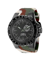 Invicta Men's 49730 Aviator Quartz VD72 Black Dial Watch