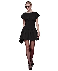 Avec Les Filles Women's Drop-Waist Mini Dress