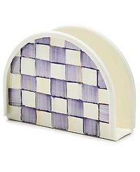 MacKenzie-Childs Violet Check Handmade Napkin Holder