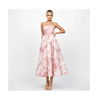 Bariano Women's Strapless, Midi, Elegant Dress