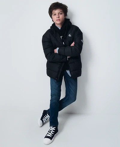 Calvin Klein Boys 8-18 Logo Patch Detail Puffer Jacket