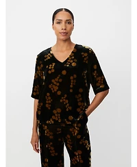 Masai Copenhagen Women's Estela V-Neck Short Sleeve Blouse